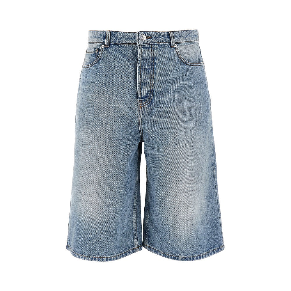Ami Men Wide Leg Denim Shorts AMI PARIS
