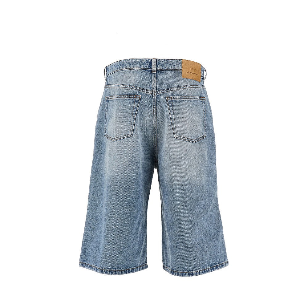 Ami Men Wide Leg Denim Shorts AMI PARIS