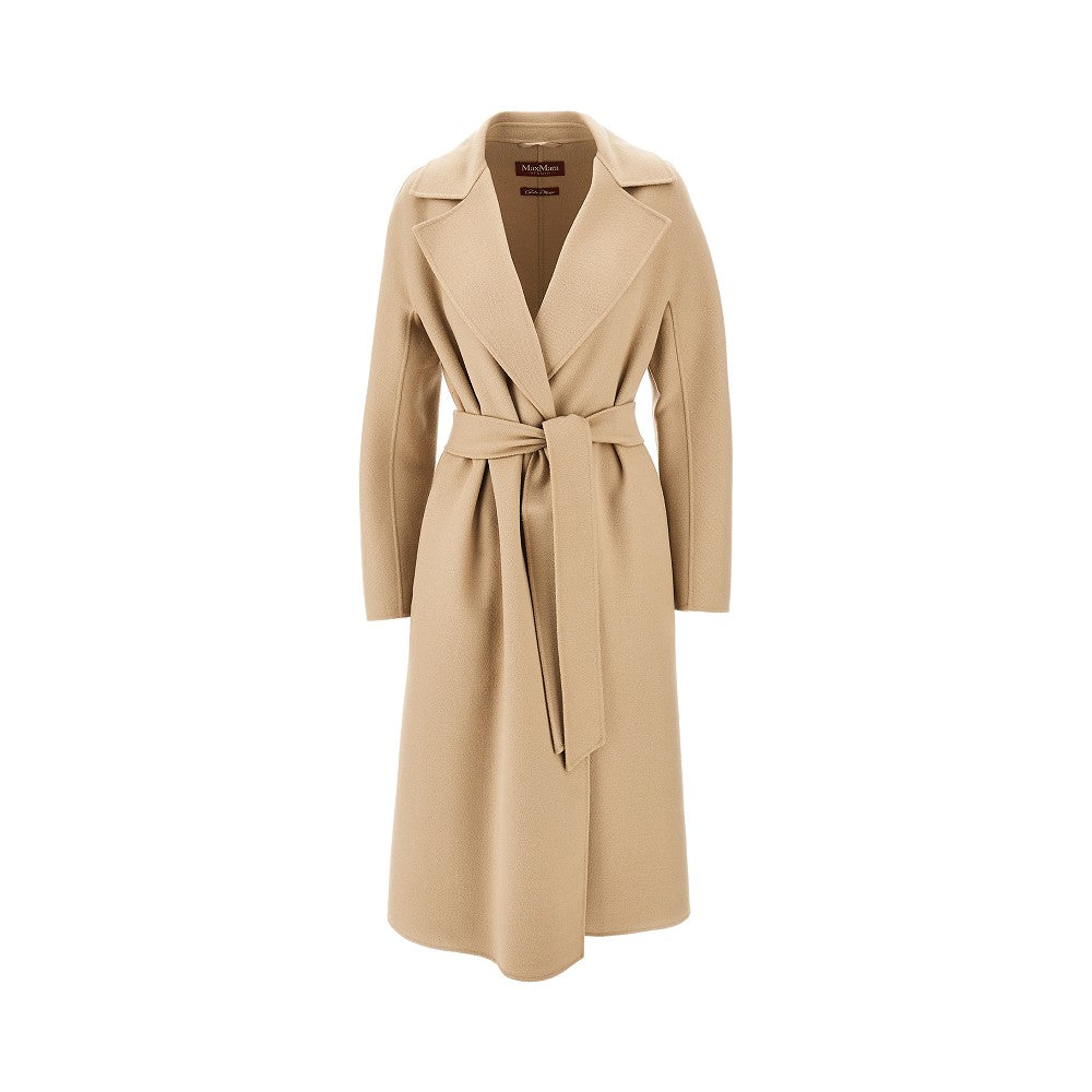 Max Mara Studio Women Midi Cloth Coat With Belt MAX MARA STUDIO