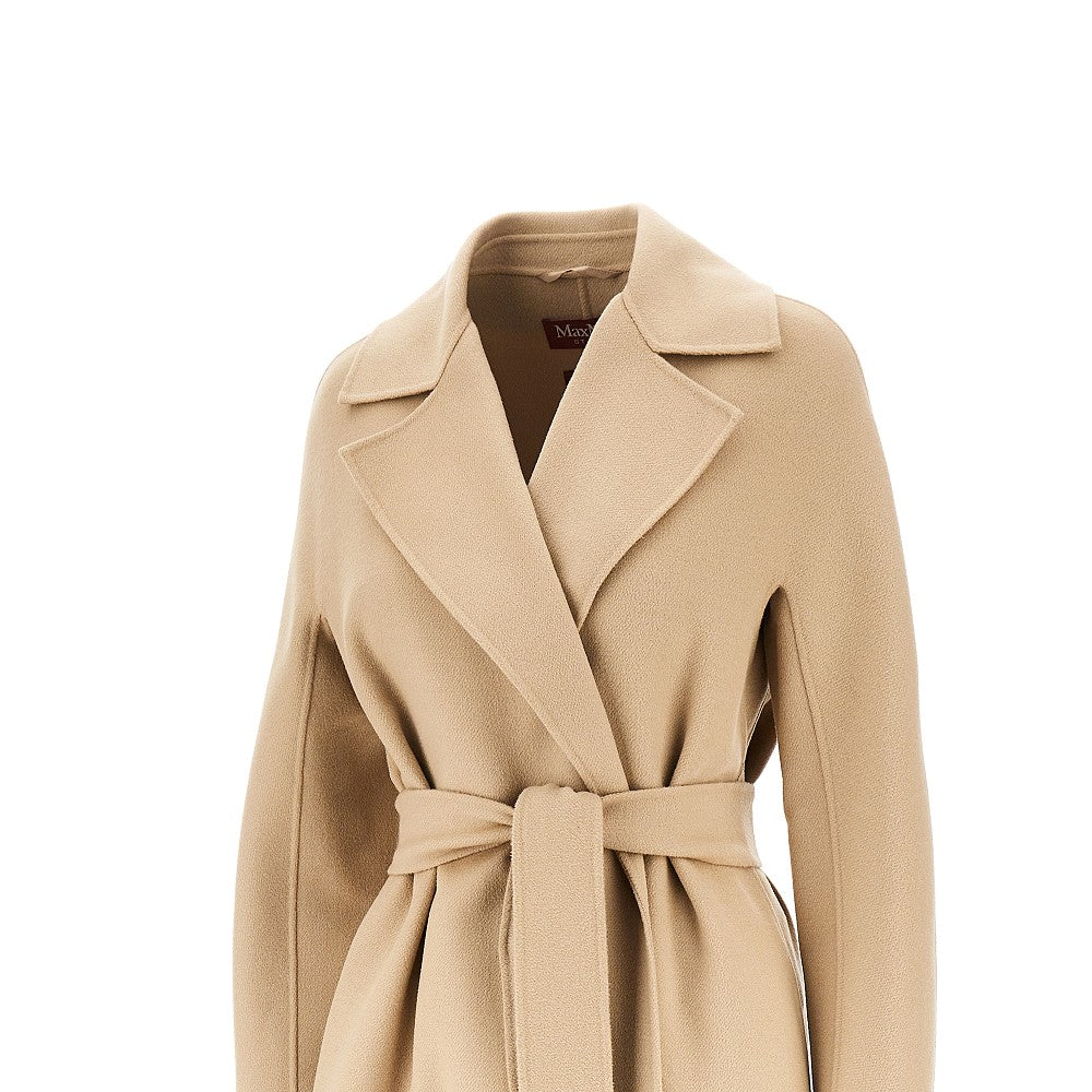 Max Mara Studio Women Midi Cloth Coat With Belt MAX MARA STUDIO