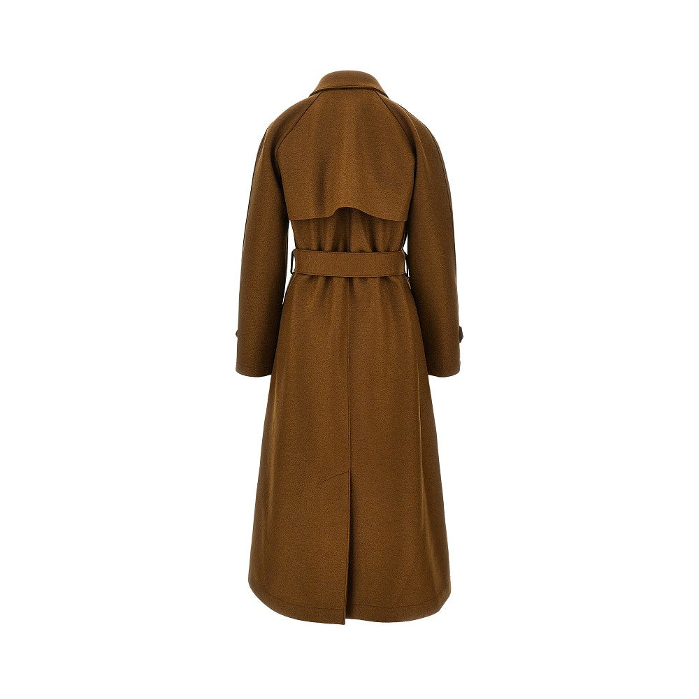 Harris Wharf London Women Pressed Wool Long Trench Coat HARRIS WHARF LONDON