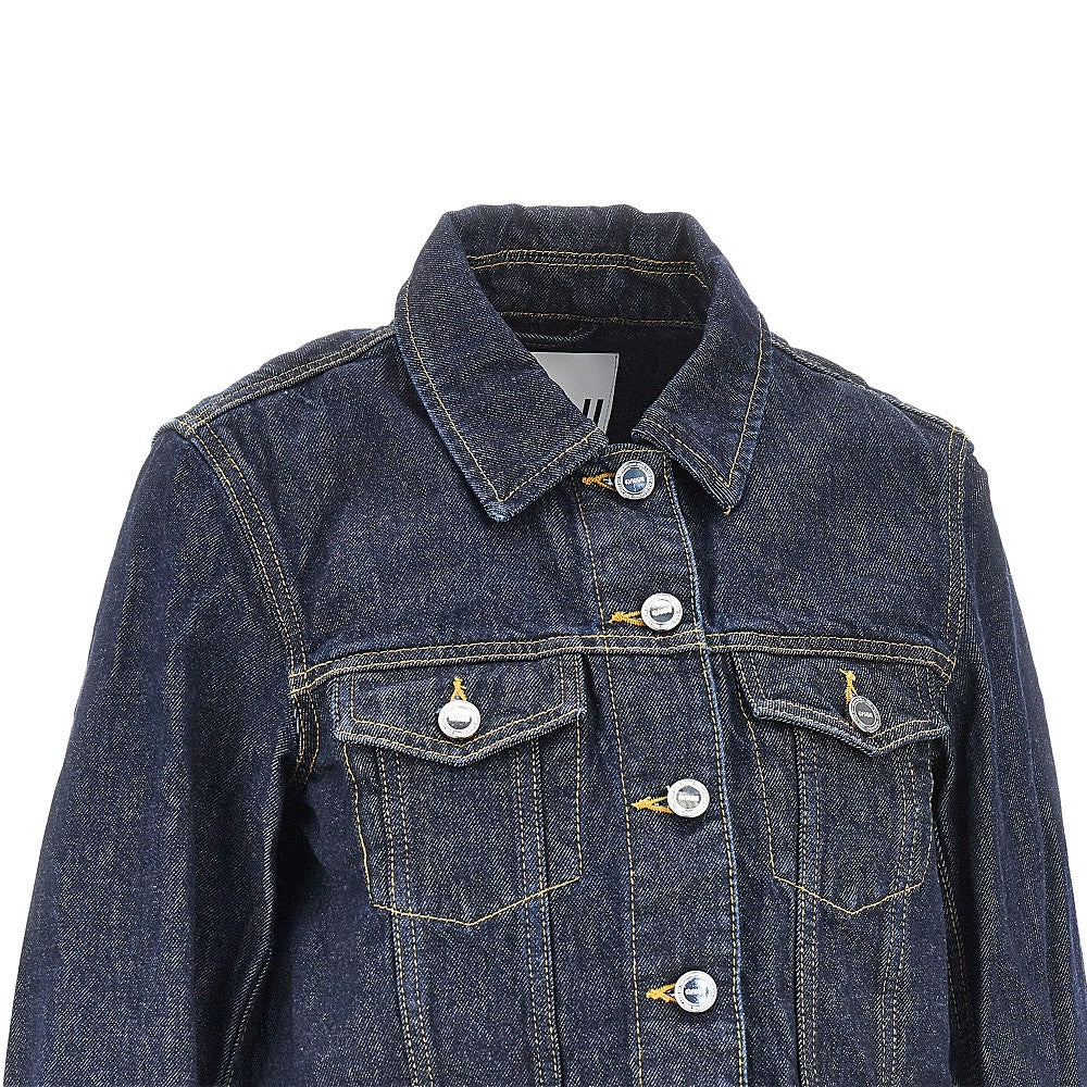 Ganni Women Cropped Denim Jacket GANNI