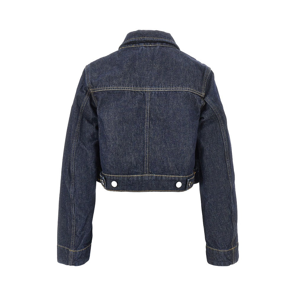 Ganni Women Cropped Denim Jacket GANNI