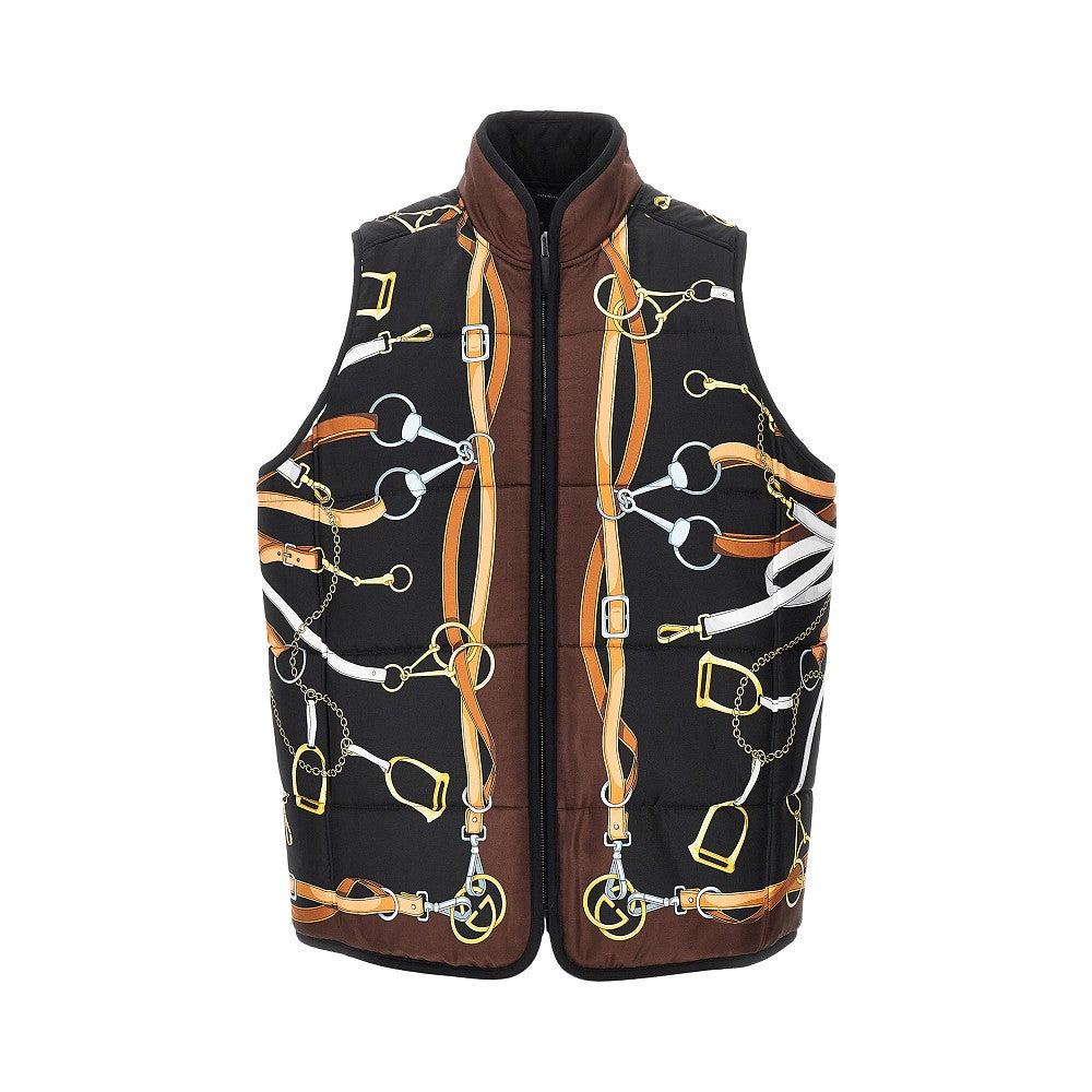 Gucci Women Silk And Cotton Twill Reversible Vest GUCCI