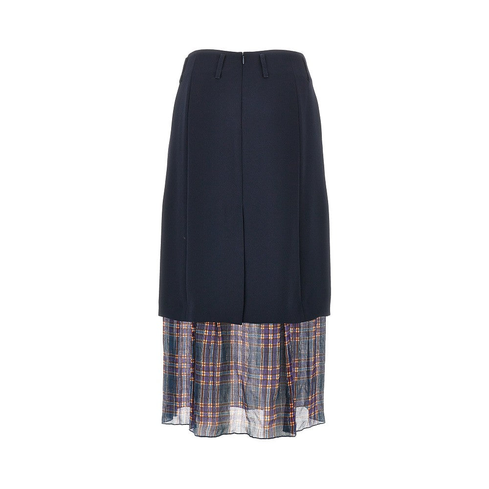 Dries Van Noten Women Cady Midi Skirt With Check Insert DRIES VAN NOTEN