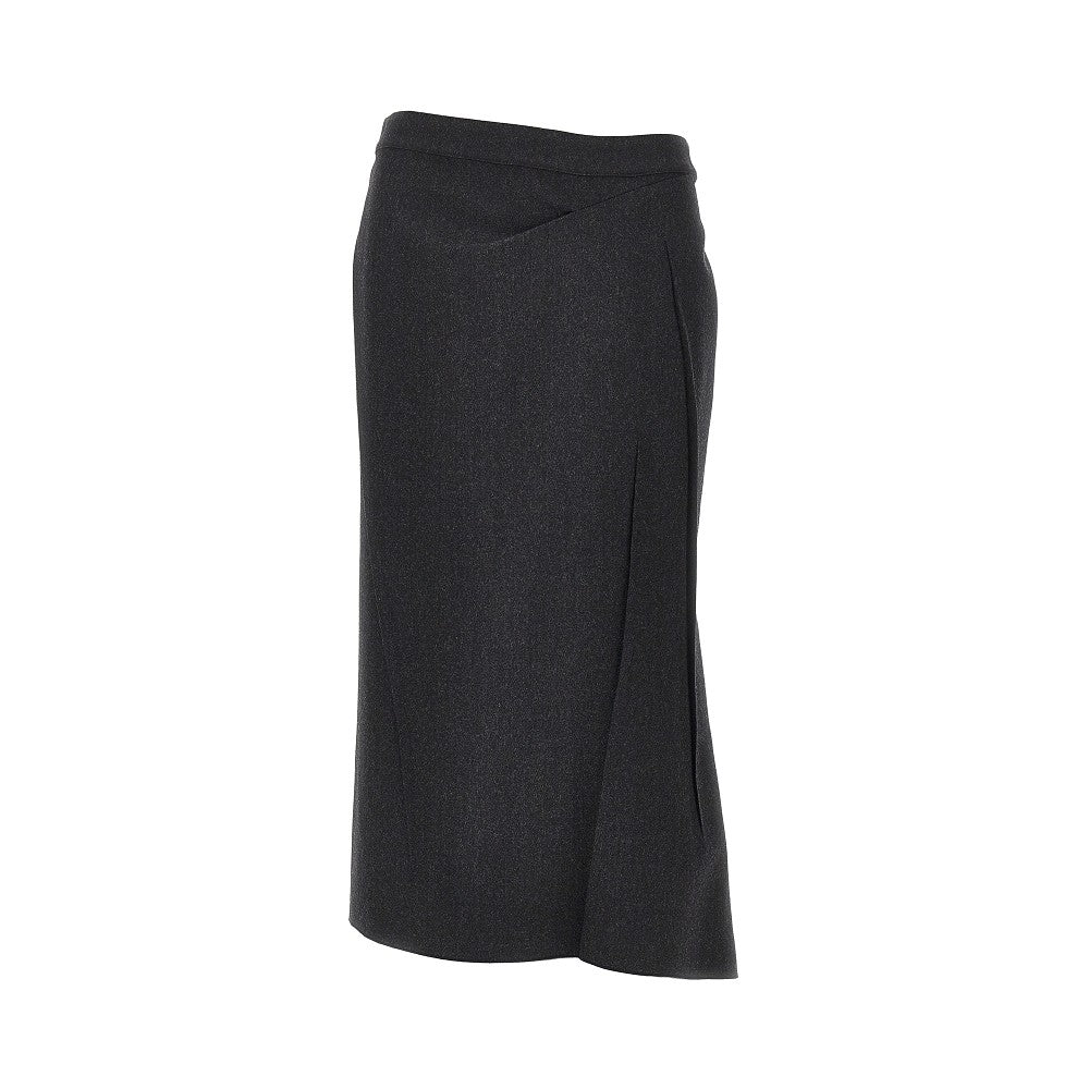 Victoria Beckham Women Pressed Flannel Midi Skirt VICTORIA BECKHAM