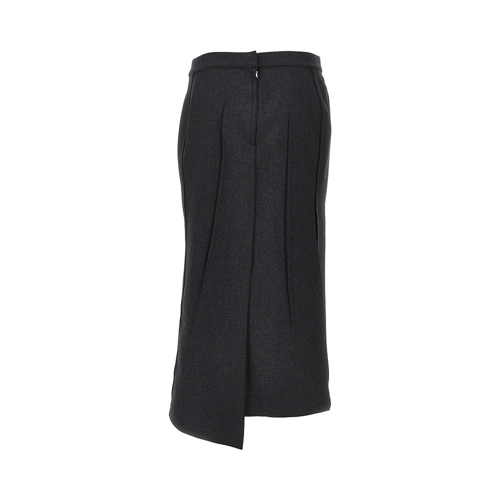 Victoria Beckham Women Pressed Flannel Midi Skirt VICTORIA BECKHAM
