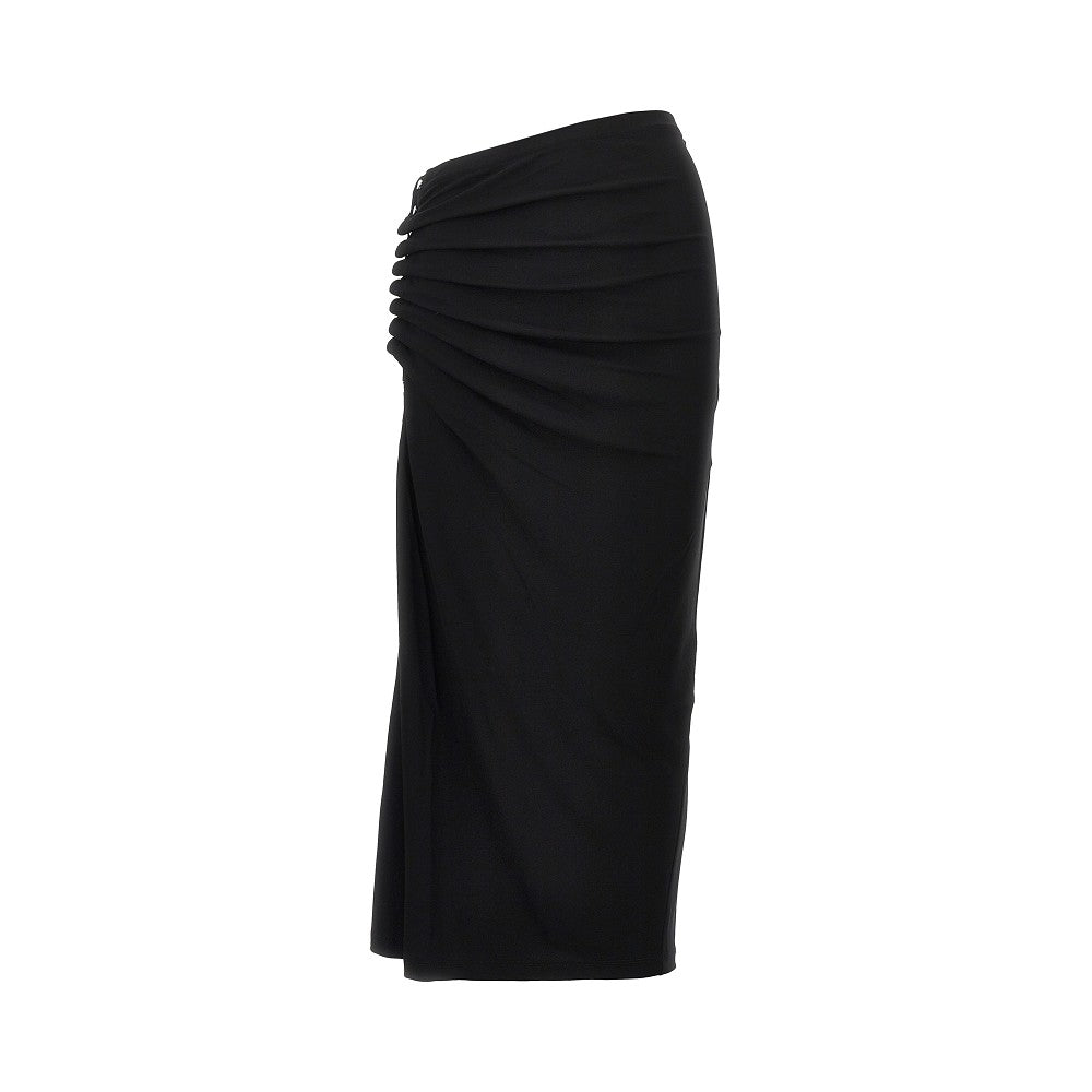 Rabanne Women Gathered Jersey Midi Skirt PACO RABANNE