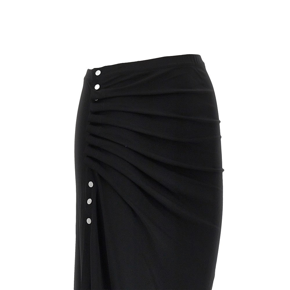 Rabanne Women Gathered Jersey Midi Skirt PACO RABANNE