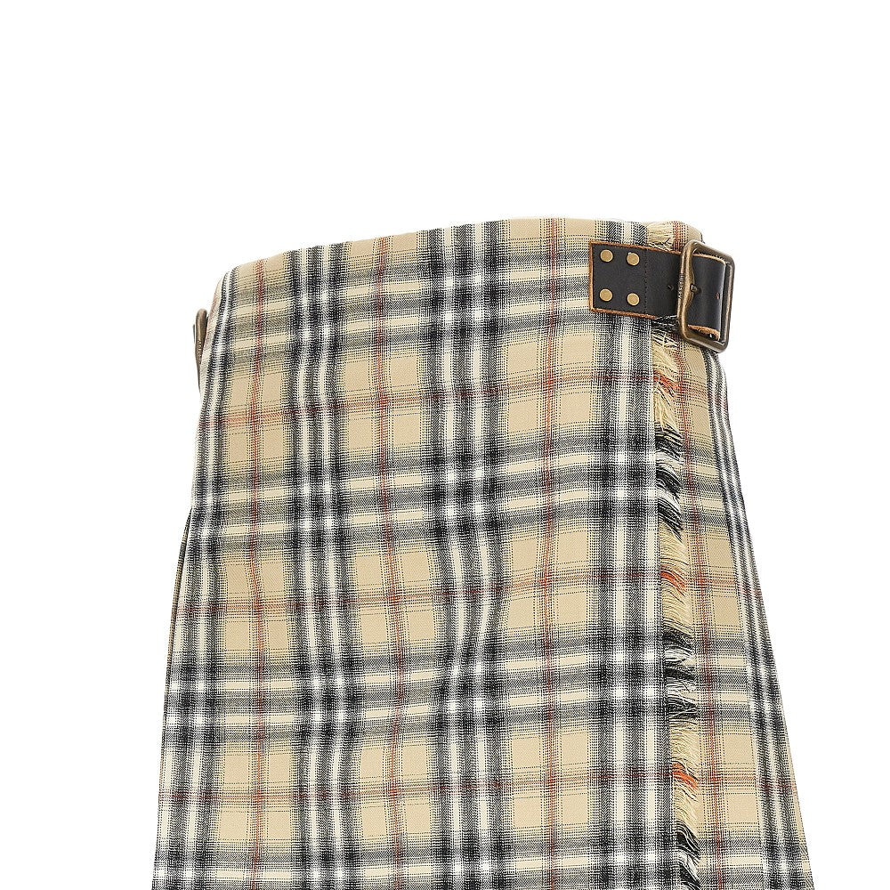Burberry Women Check Wool Mini Skirt BURBERRY