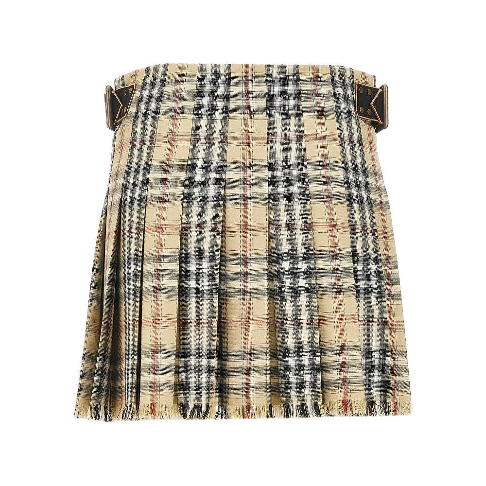 Burberry Women Check Wool Mini Skirt BURBERRY