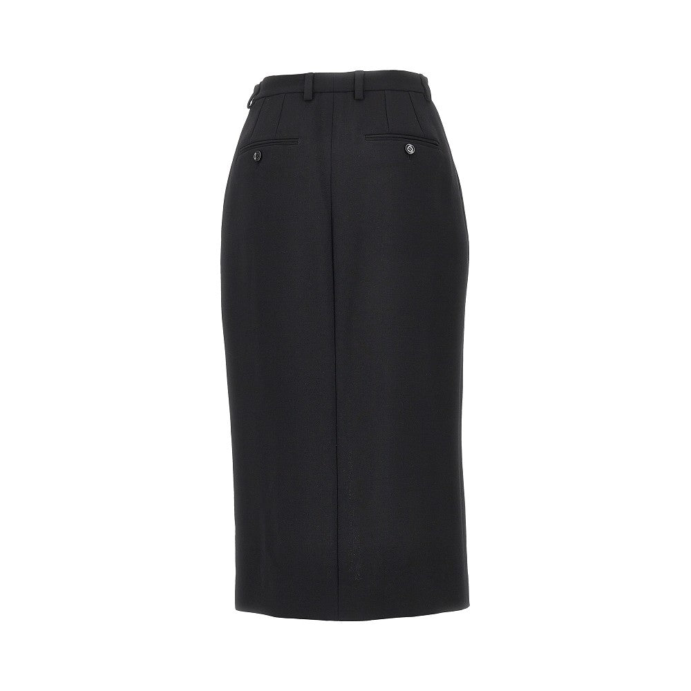 Dolce&Gabbana Women Grain De Poudre Wool Skirt DOLCE & GABBANA