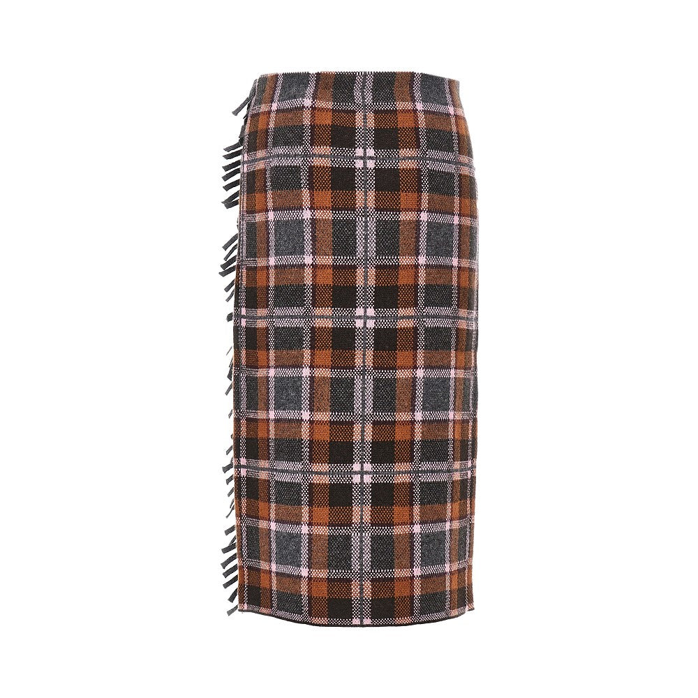 Guest In Residence Women Plaid Wrap Midi Skirt GUEST IN RESIDENCE