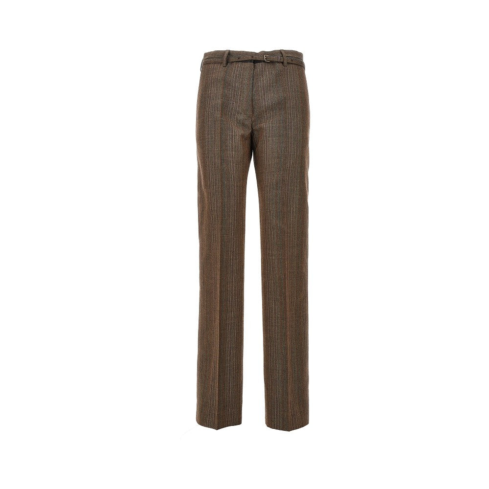 Dries Van Noten Women Wool Straight Pants With Belt DRIES VAN NOTEN