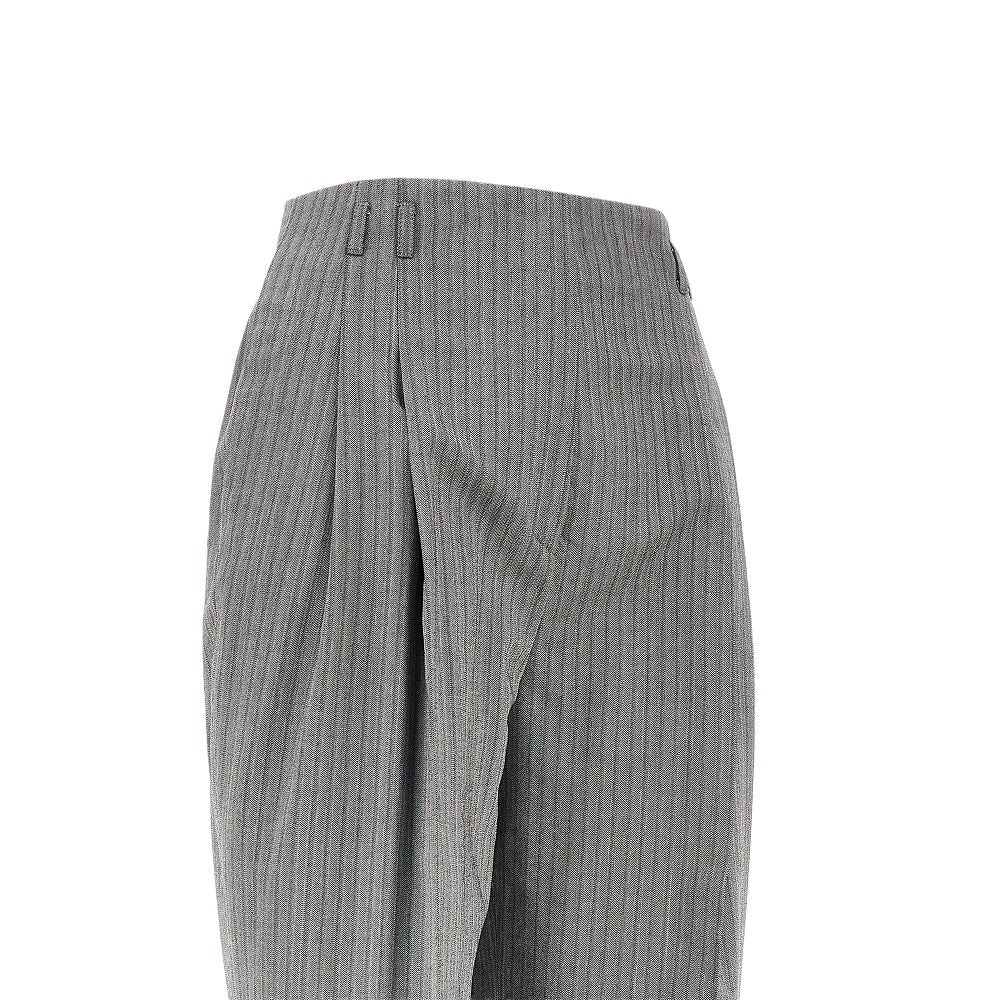 Alberta Ferretti Women Pinstriped Wide Pants With Darts ALBERTA FERRETTI