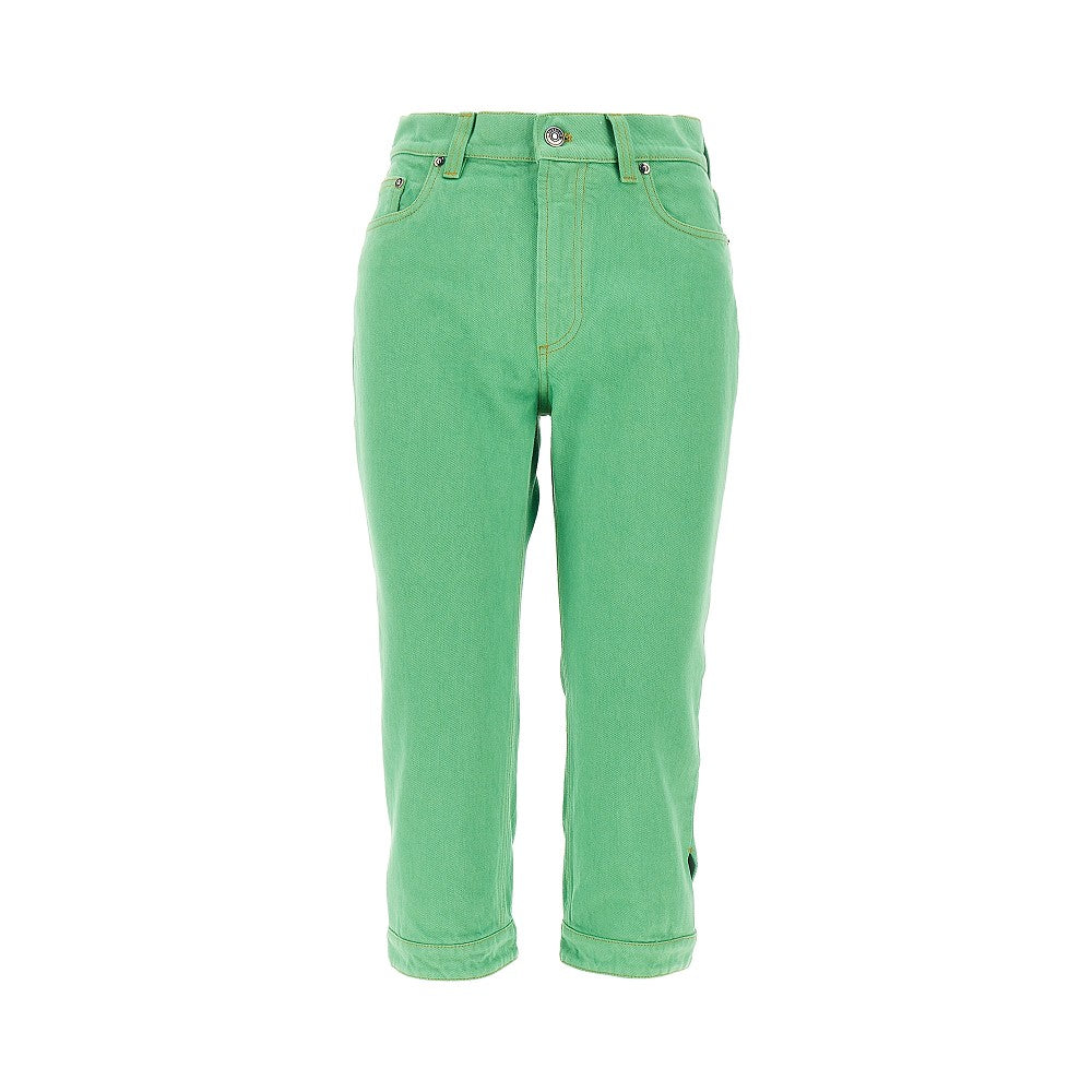 Versace Women Capri Jeans With Medusa Logo VERSACE