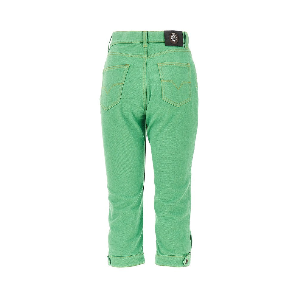 Versace Women Capri Jeans With Medusa Logo VERSACE