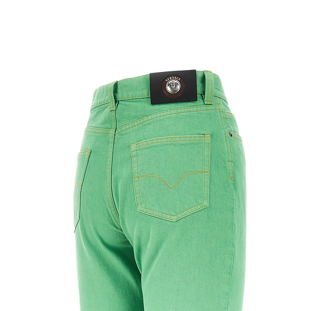 Versace Women Capri Jeans With Medusa Logo VERSACE