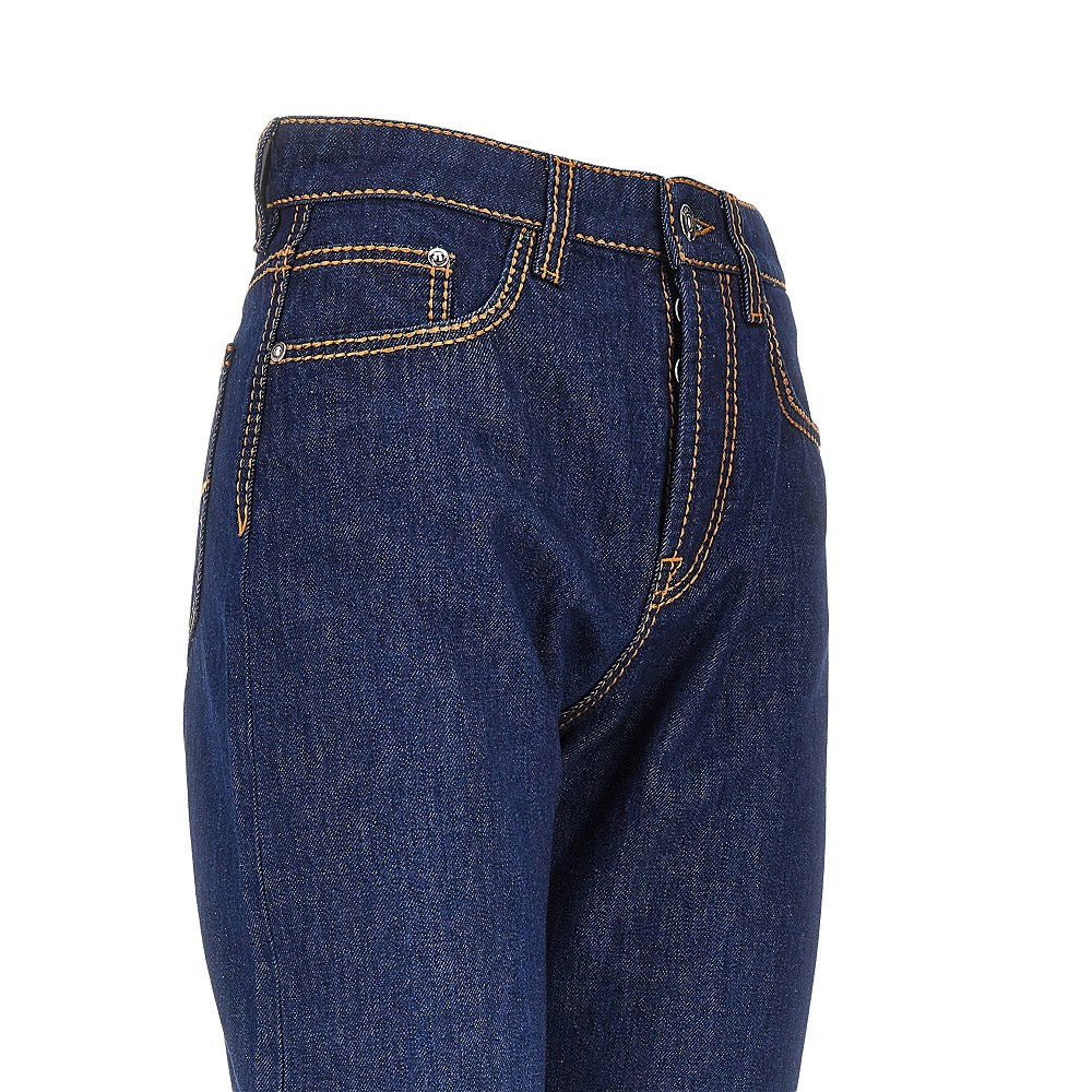 Versace Women Cotton Denim Jeans With Medusa Detail VERSACE