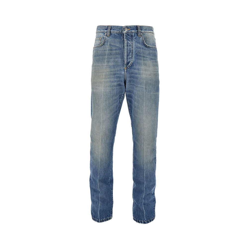 Versace Men Cotton Denim Jeans With Medusa Detail VERSACE