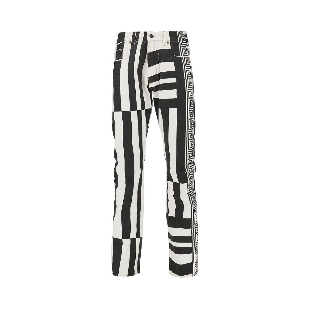 Versace Men Denim Jeans With Sylvester Print VERSACE