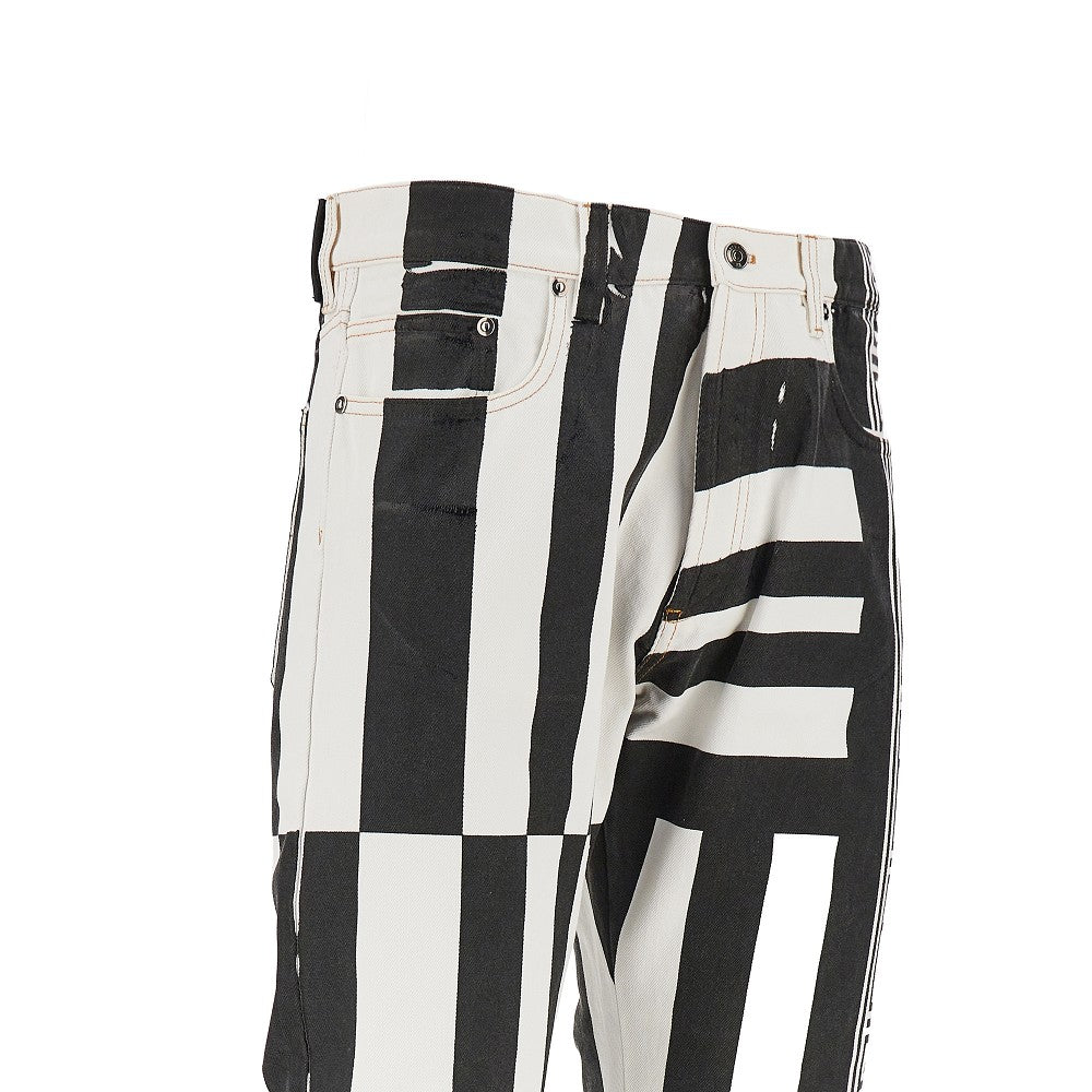 Versace Men Denim Jeans With Sylvester Print VERSACE