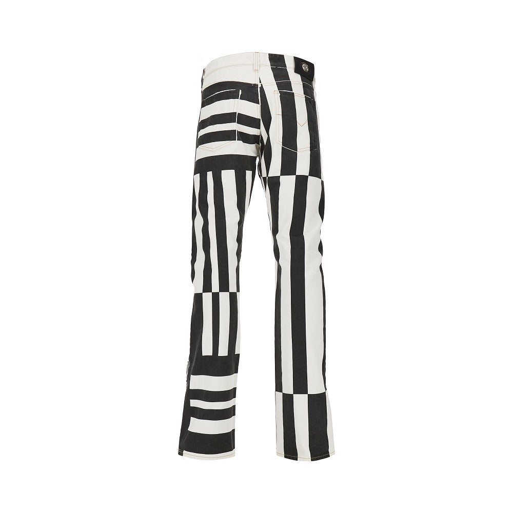 Versace Men Denim Jeans With Sylvester Print VERSACE