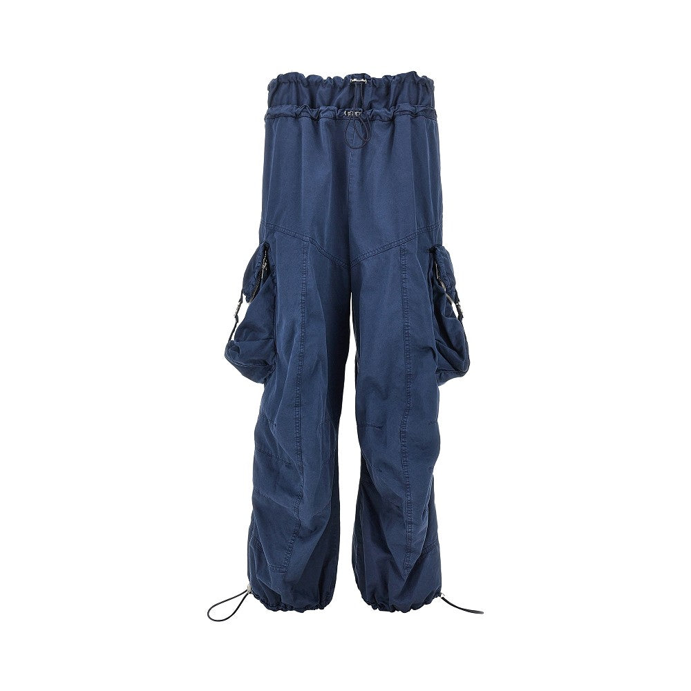 The Attico Women Washed Cotton Cargo Pants THE ATTICO