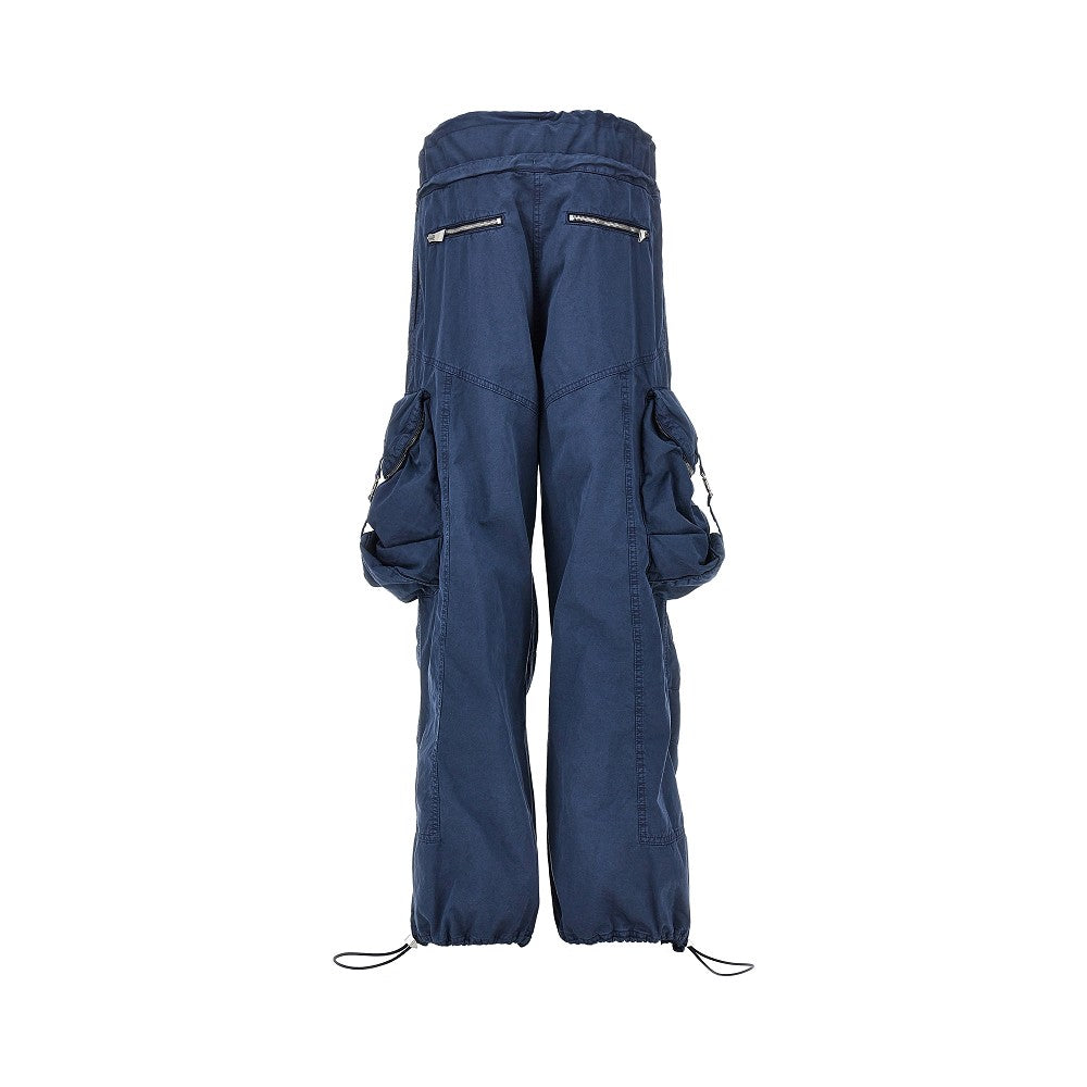 The Attico Women Washed Cotton Cargo Pants THE ATTICO