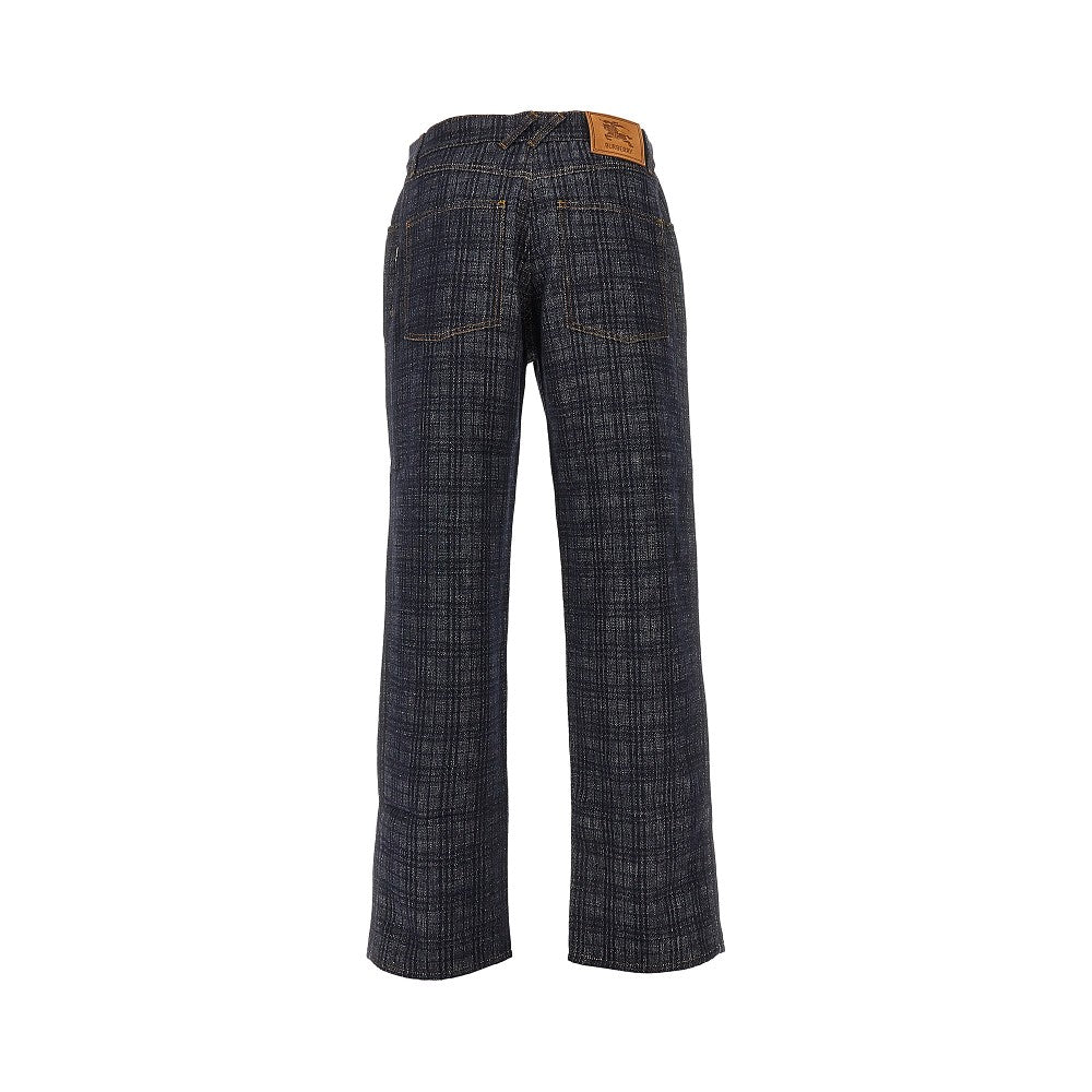 Burberry Men Check Denim Loose Fit Jeans BURBERRY