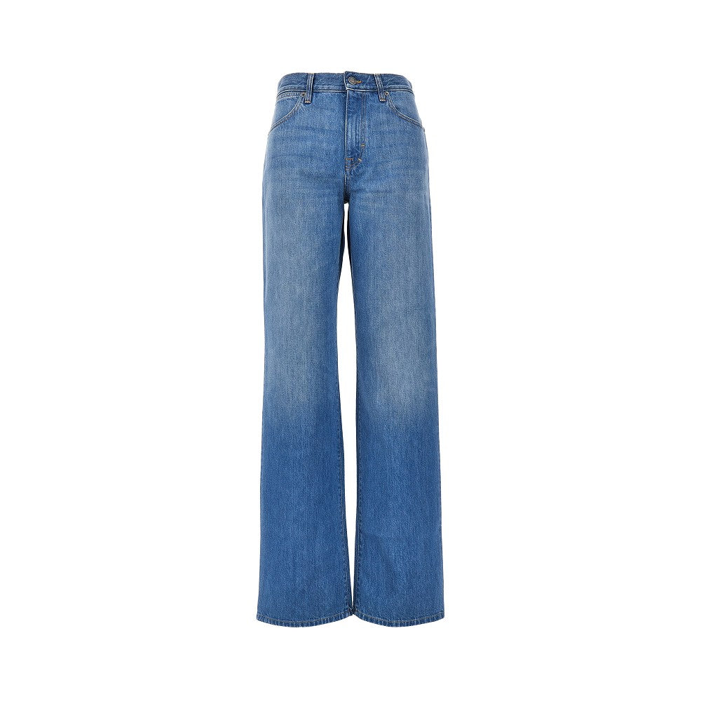 Gucci Women Délavé Cotton Denim Jeans GUCCI