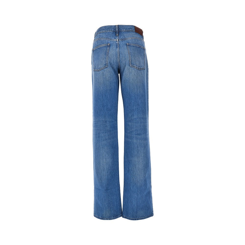 Gucci Women Délavé Cotton Denim Jeans GUCCI