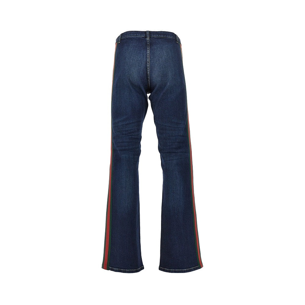 Gucci Men Denim Jeans With Web Ribbon GUCCI