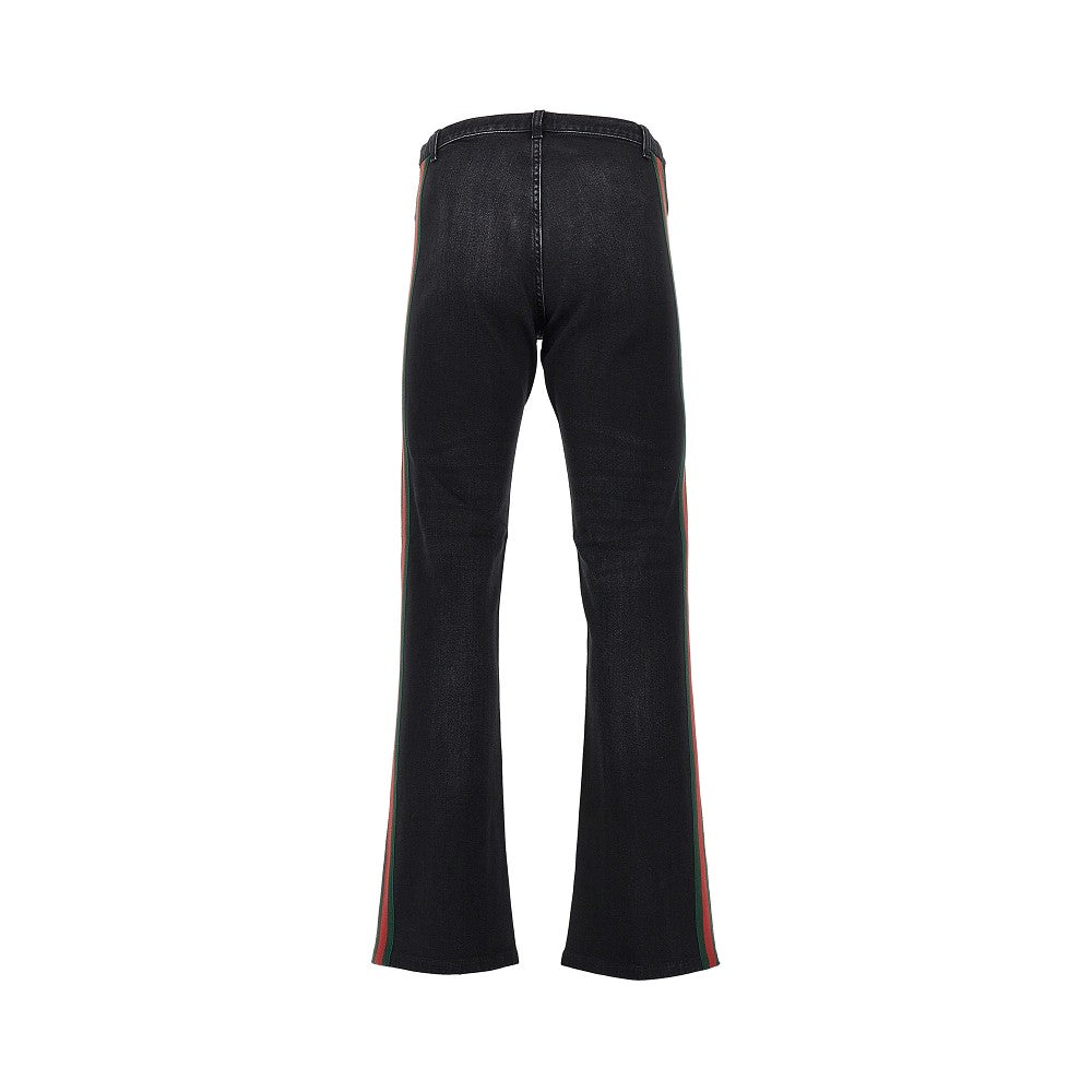 Gucci Men Denim Jeans With Web Ribbon GUCCI
