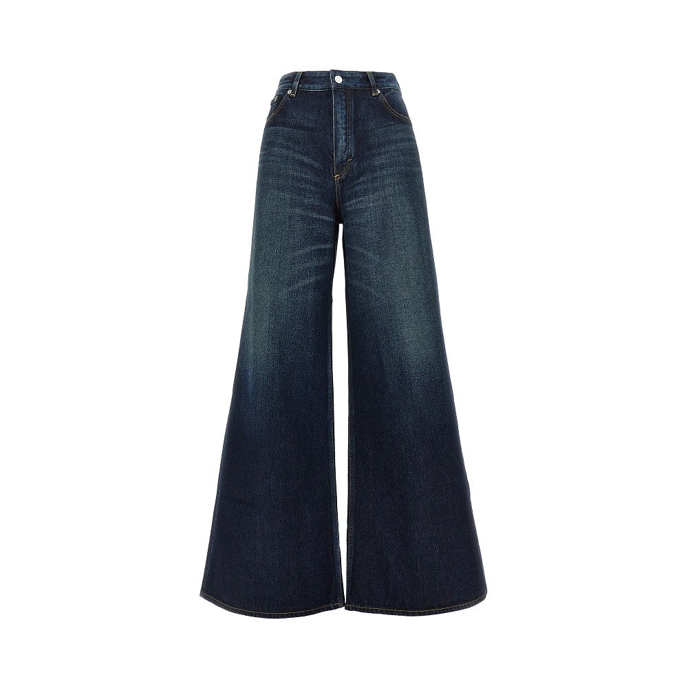 Alaia Women Wide Leg Denim Pants ALAIA