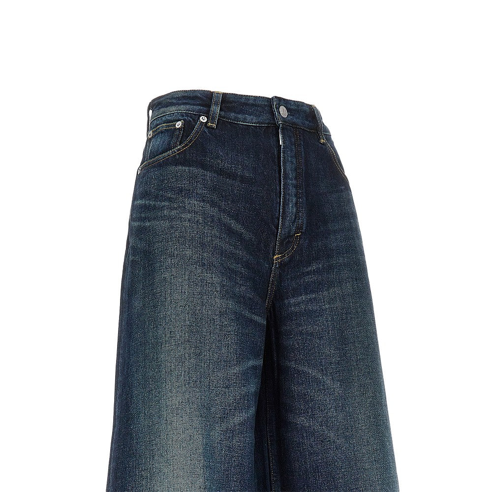 Alaia Women Wide Leg Denim Pants ALAIA