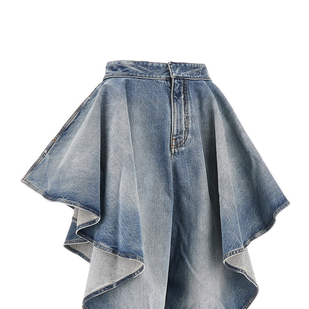 Alaia Women Panelled Jeans With Cuff ALAIA