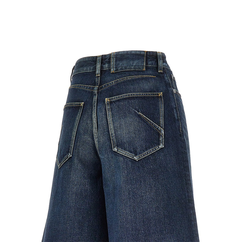 Alaia Women Denim Palazzo Shorts ALAIA