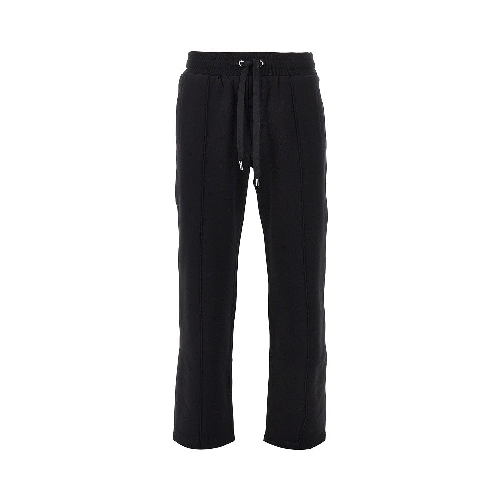 Dolce&Gabbana Men French Terry Pants With Logo Plate DOLCE & GABBANA