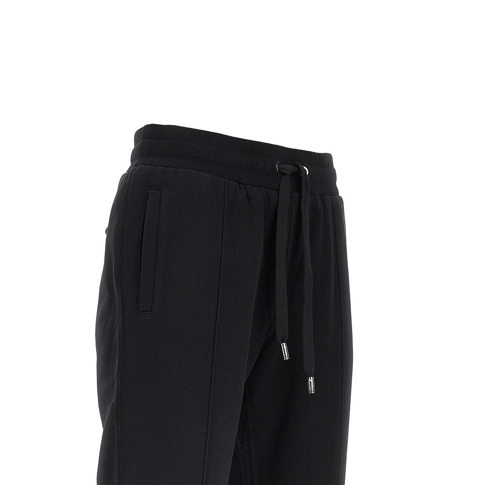 Dolce&Gabbana Men French Terry Pants With Logo Plate DOLCE & GABBANA
