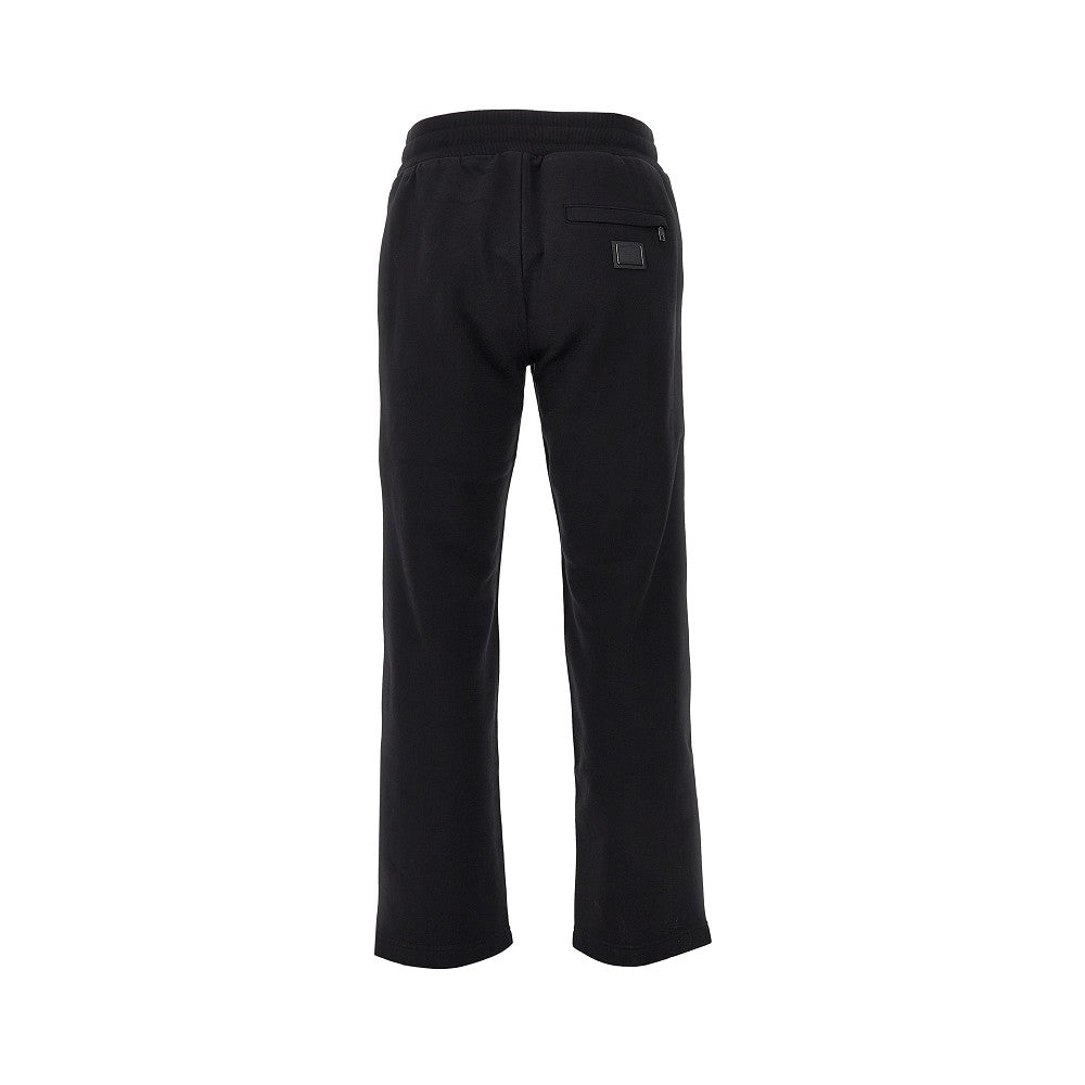Dolce&Gabbana Men French Terry Pants With Logo Plate DOLCE & GABBANA