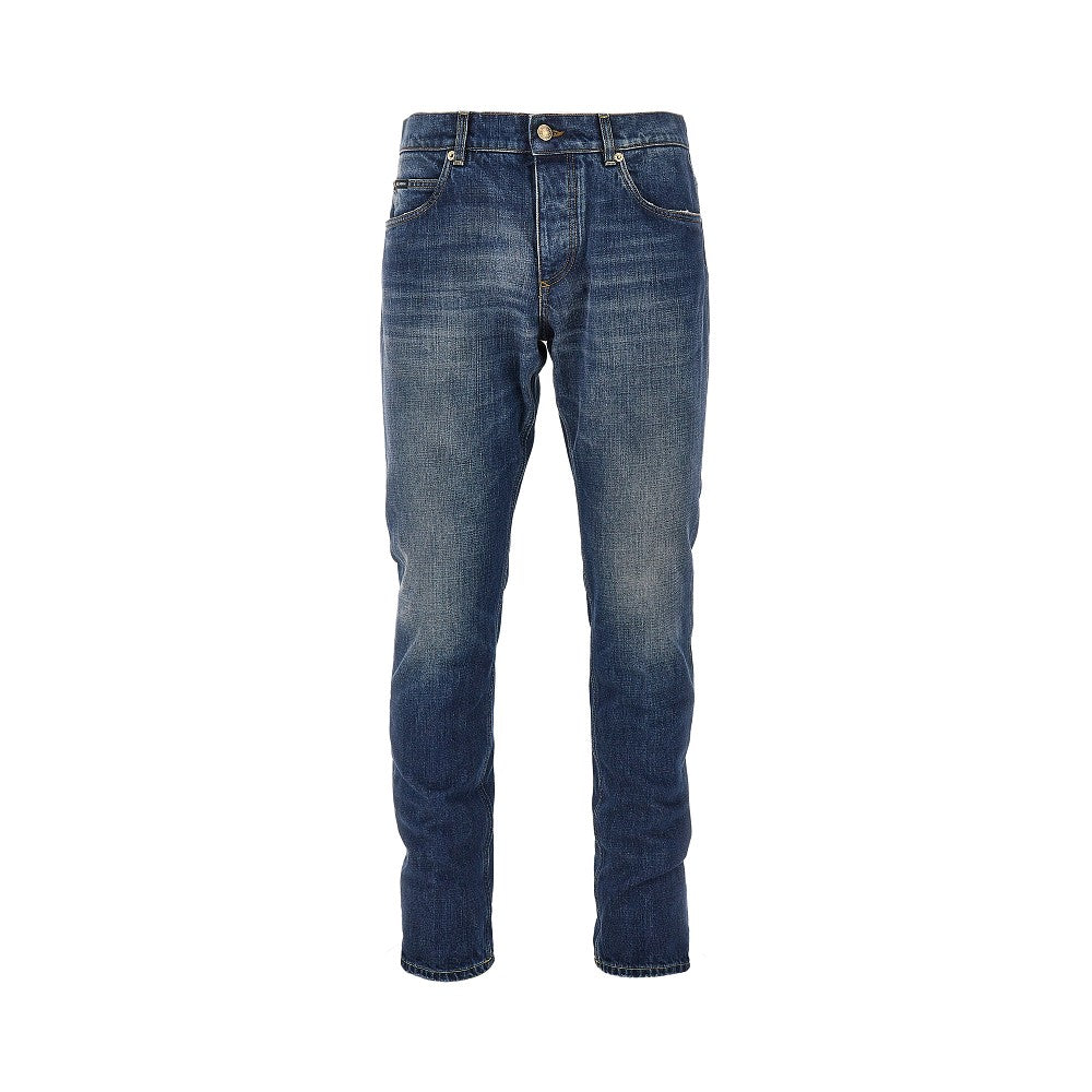 Dolce&Gabbana Men Regular Fit Jeans With Logo Plate DOLCE & GABBANA