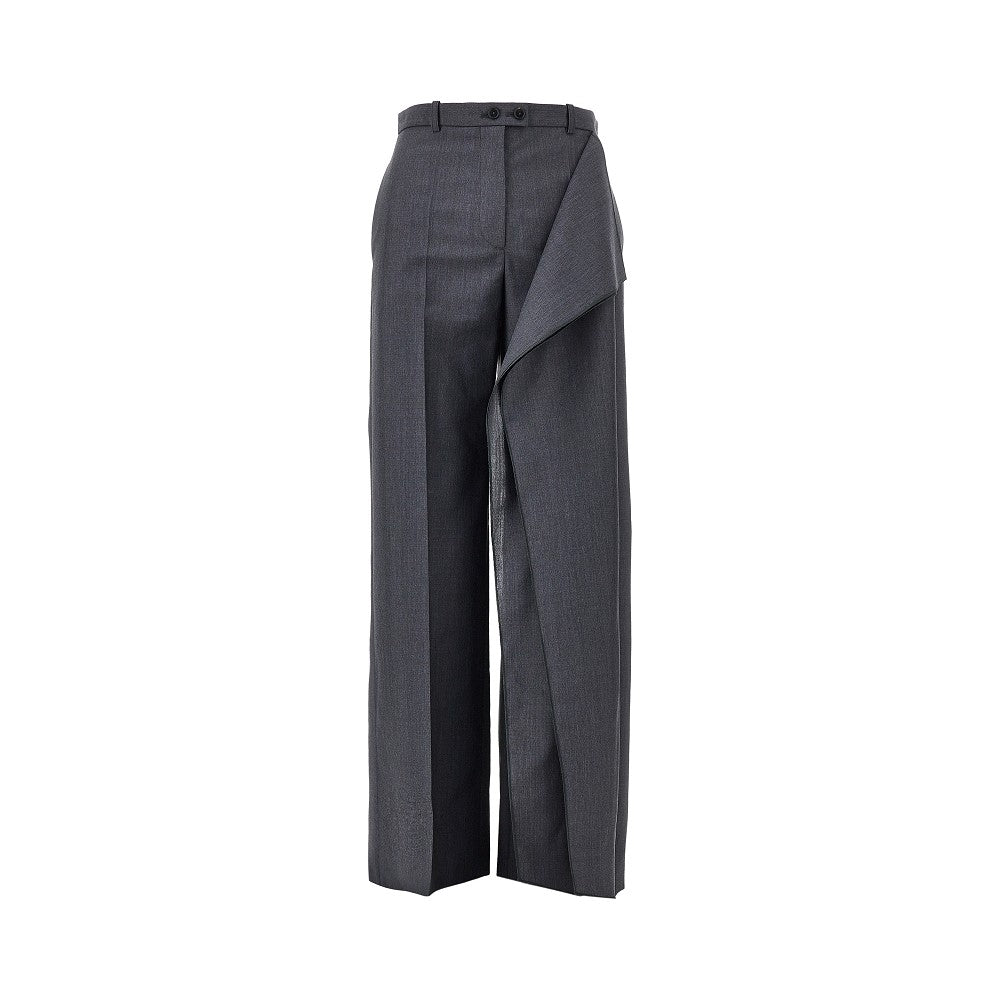 Jil Sander Women Draped-Effect Fil-À-Fil Wool Pants JIL SANDER