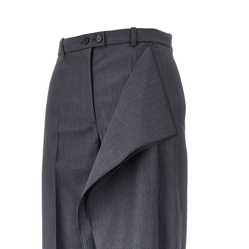 Jil Sander Women Draped-Effect Fil-À-Fil Wool Pants JIL SANDER