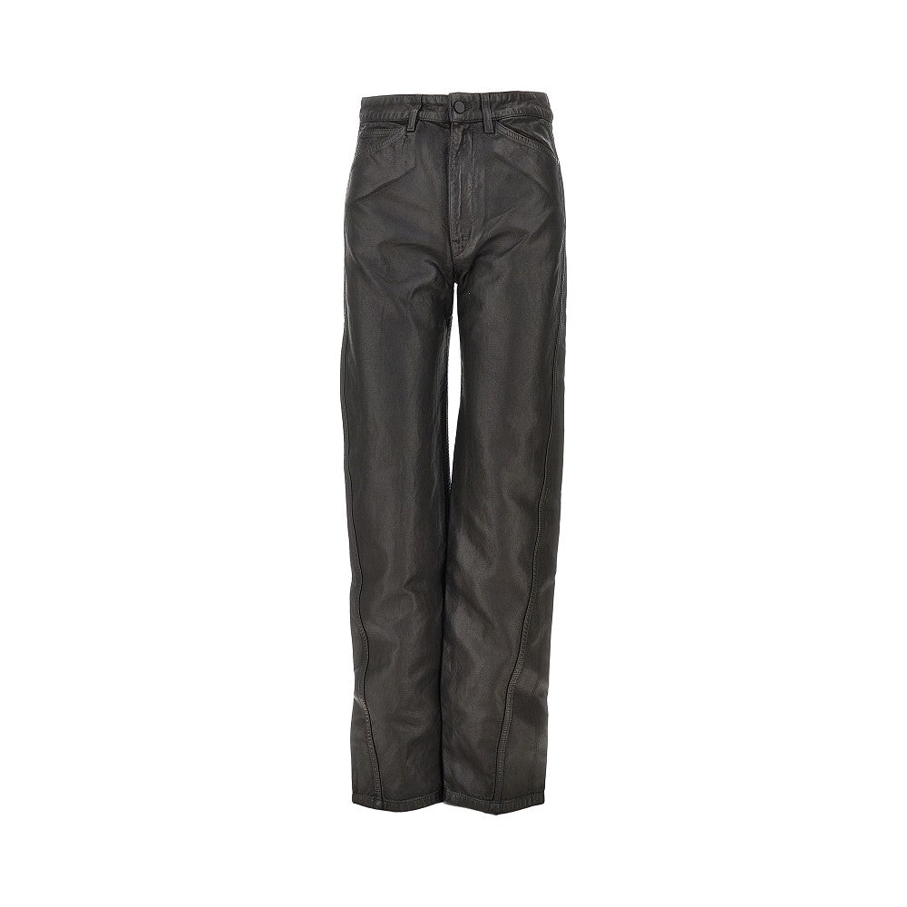 Lemaire Women Coated Denim Twisted Pants LEMAIRE