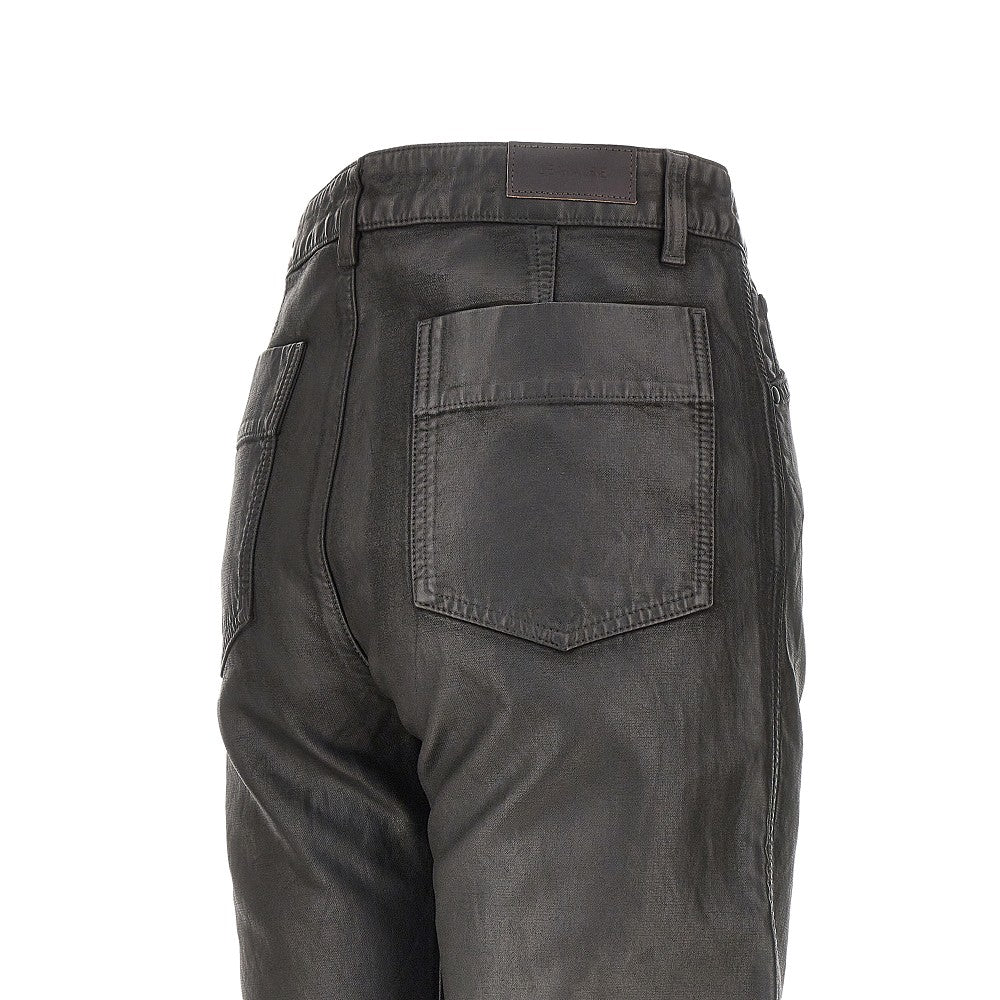 Lemaire Women Coated Denim Twisted Pants LEMAIRE