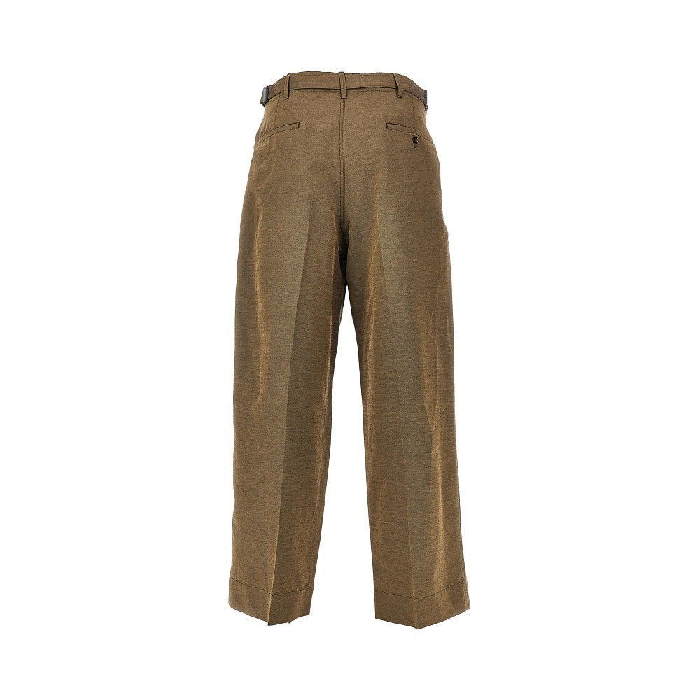 Lemaire Men Wool And Mohair Tailored Pants With Pleat LEMAIRE