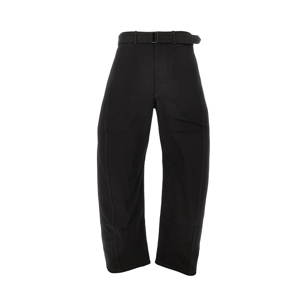 Lemaire Women 'Twisted' Denim Pants With Belt LEMAIRE