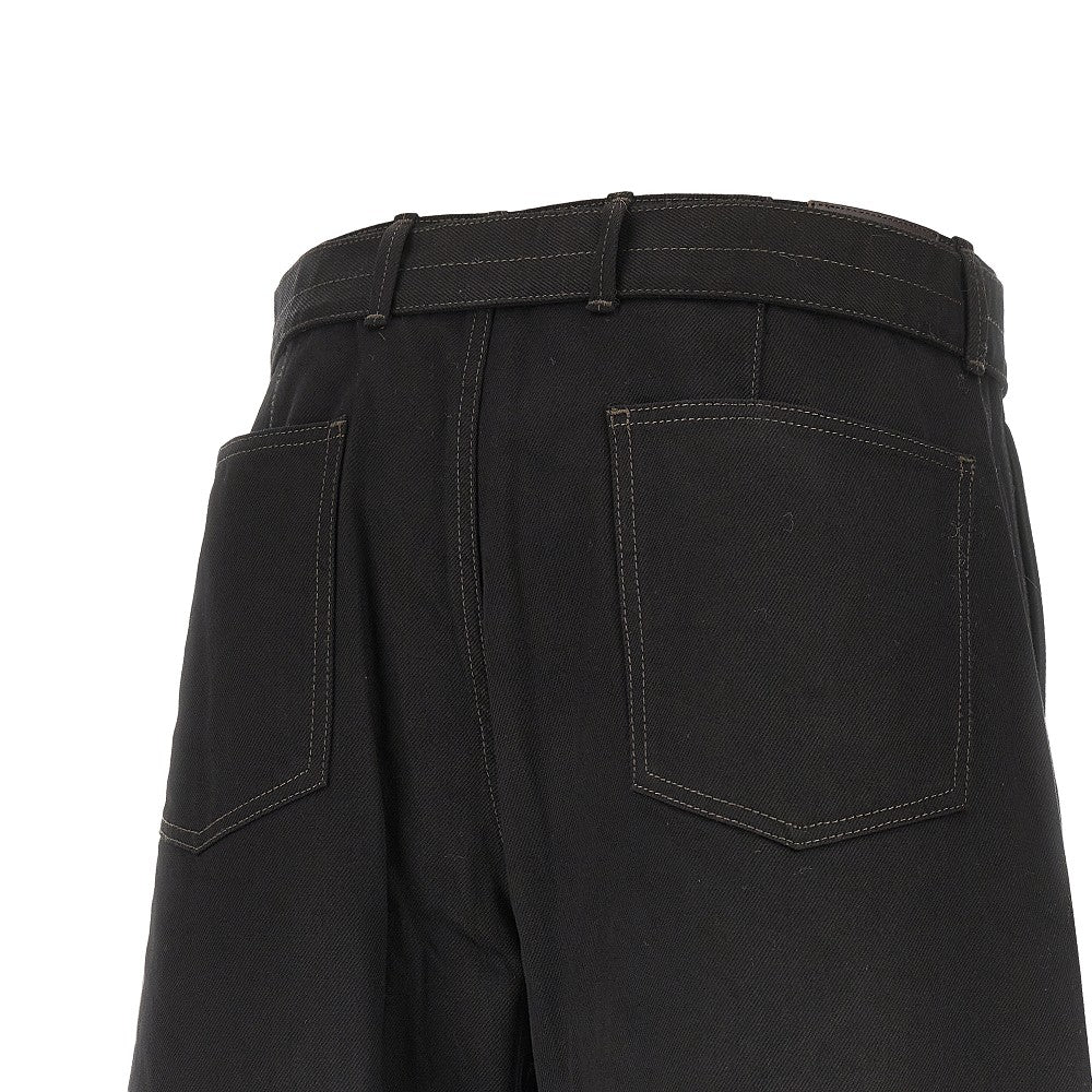 Lemaire Women 'Twisted' Denim Pants With Belt LEMAIRE
