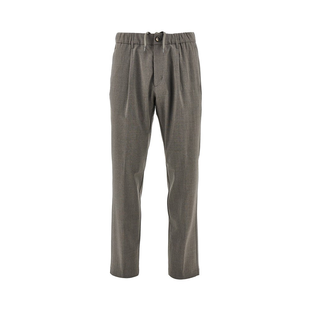 Herno Men Stretch Liht Wool Pants With Drawstring HERNO